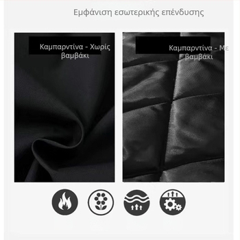 Ανδρικό εξωτερικό παλτό χειμερινό μεσαίου μήκους — χαλαρή γραμμή, αντιανεμικό και ανθεκτικό, βαμβακο-Modal ύφασμα με αποσπώμενα μανίκια