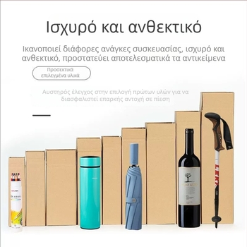 Ορθογώνιο κουτί συσκευασίας από κυματοειδές χαρτόνι, αναδιπλούμενο, πάχος 2,5 mm, 250 g/m² χαρτόνι, προστασία από κραδασμούς από πίεση.