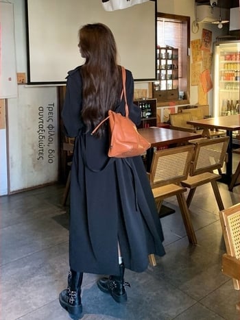 Γυναικείο αντιανεμικό παλτό, ultra-short χωρίς μανίκια, με γιακά σακάκι, Α‑γραμμή σιλουέτα, ζώνη με κορδόνι στη μέση, ύφασμα βαμβάκι‑πολυεστέρα