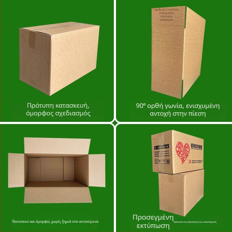 Διπλωτό κουτί από κυματοειδές χαρτόνι, 250 γ/μ², πάχος 3, εξαιρετικά σκληρό κενό κουτί