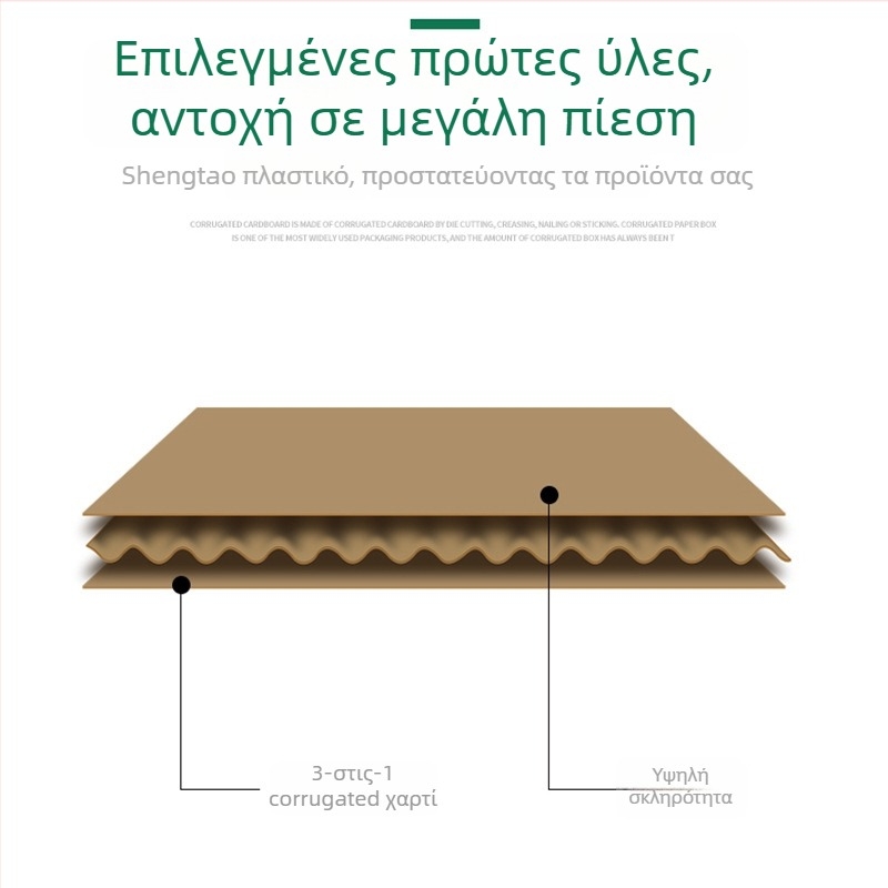 Τριών στρώσεων κυματοειδές άδειο χαρτοκιβώτιο για συσκευασίες, πάχος 2,8 mm, κανονικό μοντέλο