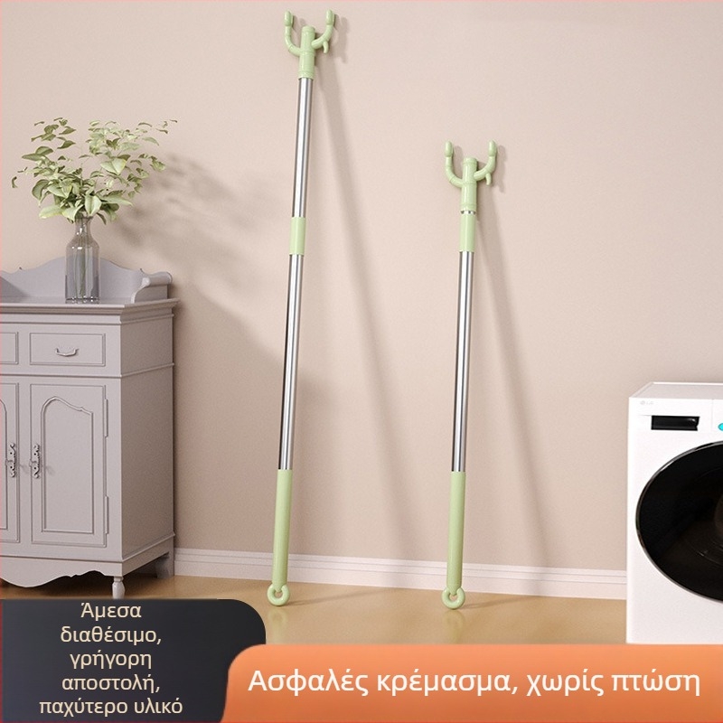 Ανοξείδωτη επεκτεινόμενη ράγα στέγνωσης ρούχων για οικιακή χρήση, κατάλληλη για μπαλκόνι, κοιτώνες και μπάνιο; μάρκα Super long; μοντέρνο στυλ