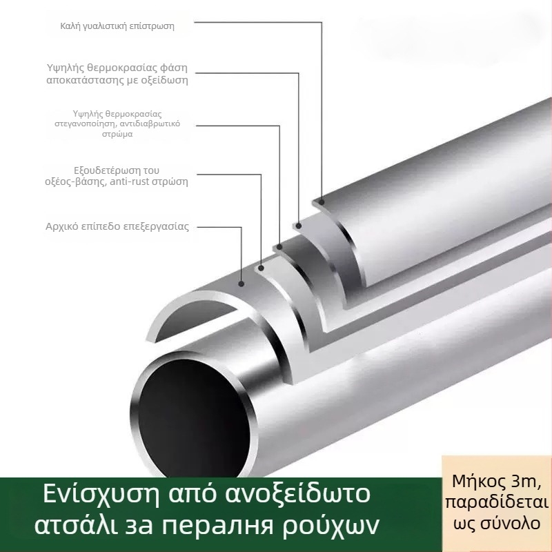 Ράβδος στέγνωσης ρούχων από ανοξείδωτο ατσάλι, σταθερή τοποθέτηση σε μπαλκόνι, μάρκα Leader, Νέο Κινέζικο Στυλ, 2020