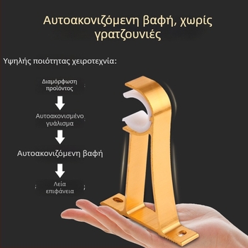 Αλουμινένιος τοίχος στήριγμα για ράβδο κουρτινών, ρωμαϊκή ράβδος, βάση διπλής ράβδου – Xingmiao