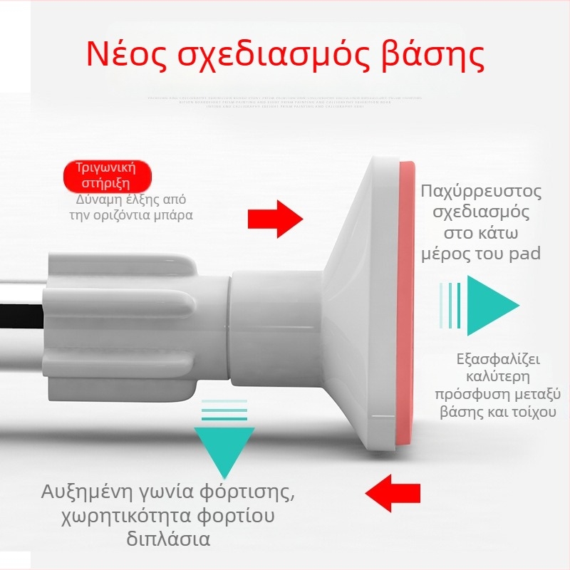 Ανοξείδωτη επεκτειόμενη ράβδος για κουρτίνες, στέγνωμα ρούχων και κουρτίνες μπάνιου – εγκατάσταση χωρίς τρύπες