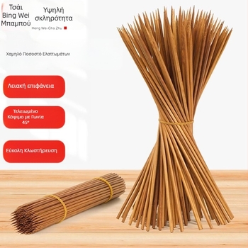 Καρβονισμένα καλαμάκια μπαμπού για μπάρμπεκιου, παχύτερα, για φρούτα