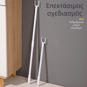 Αλληλοσυνδεόμενο πιρούνι στέγνωσης ρούχων για μπαλκόνι, φορητή πλαστική ράβδος στέγνωσης