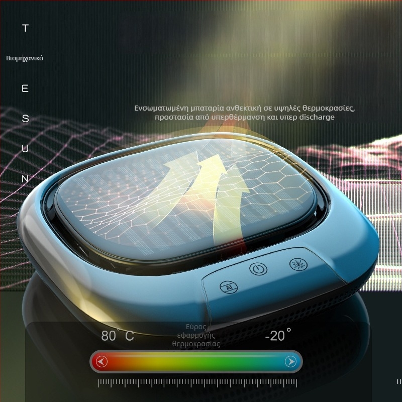 Ηλιακός καθαριστής αέρα αυτοκινήτου με αρνητικά ιόντα, απομακρύνει φορμαλδεΰδη, νέφος και οσμές; λειτουργεί στα 12V, ισχύς 6W, δεκάδες εκατομμύρια ιόνια, καθολική συμβατότητα.