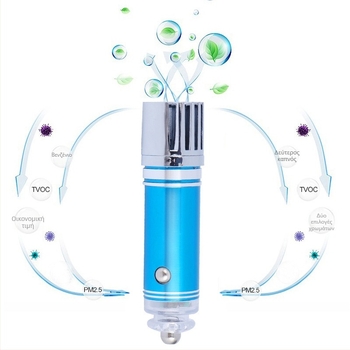 Αυτόνομος καθαριστής αέρα αυτοκινήτου με αρνητικά ιόντα – εξάλειψη οσμών, 12V, 0,75W, 3,8 εκατομμύρια ιόνια, έξοδος 12/24V