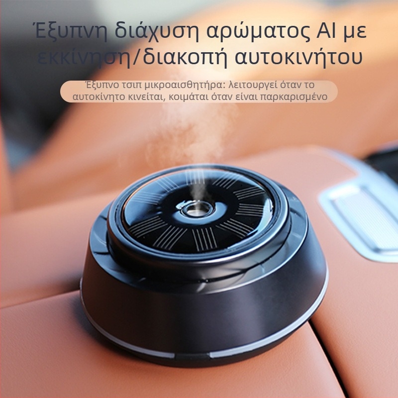 Ηλιακά τροφοδοτούμενος αυτοκινητικός καθαριστής αέρα και διαχυτής αρωμάτων με λειτουργία ψεκασμού και αρνητικά ιόντα για την εξάλειψη οσμών