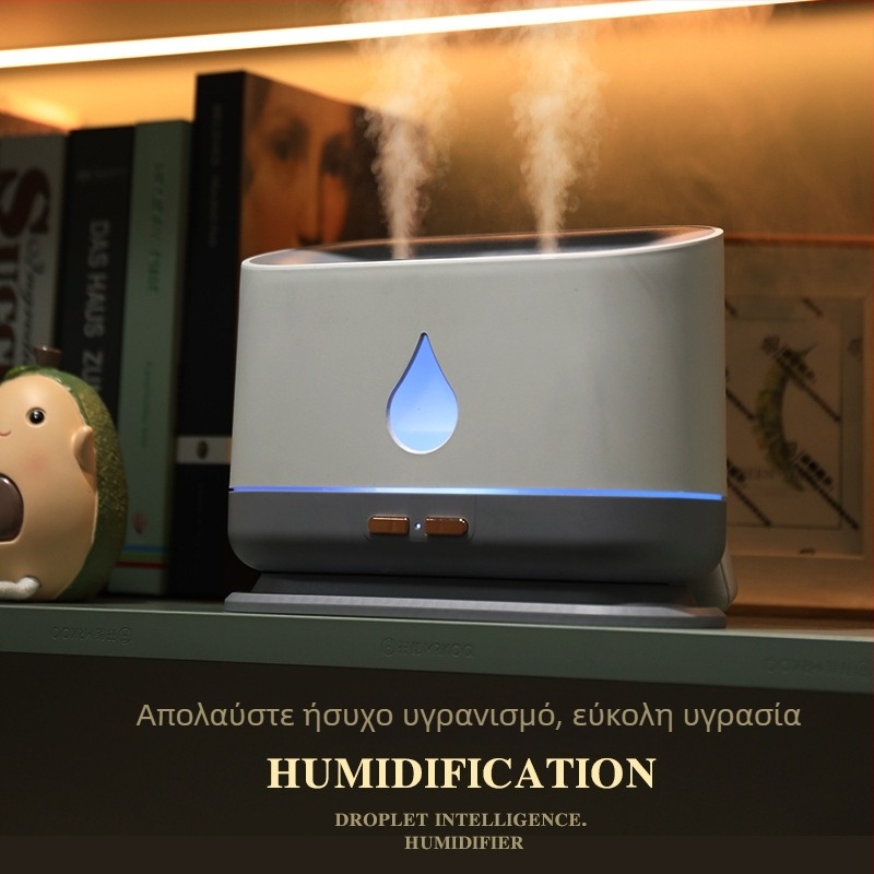 Υγραντήρας αέρα με διπλά ακροφύσια, USB, μεγάλης χωρητικότητας 1.0–2.5 L, αρωματοθεραπεία, για χώρους 21–30 m²