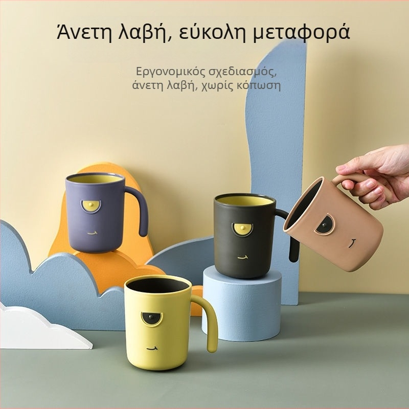 Κούπα οδοντόβουρτσας για ζευγάρια, δημιουργική οικιακή κούπα για στοματικό διάλυμα, πλαστικό, μη προσαρμοζόμενη, χωρίς λογότυπο.