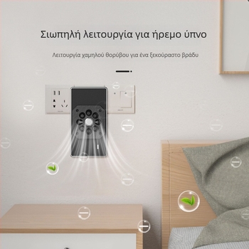 Απολυμαντής αέρα με αρνητικά ιόντα, συνδεόμενος σε πρίζα, 50 m³/h ροή, ήσυχη λειτουργία, κατάλληλο για χώρους έως 10 τ.μ.