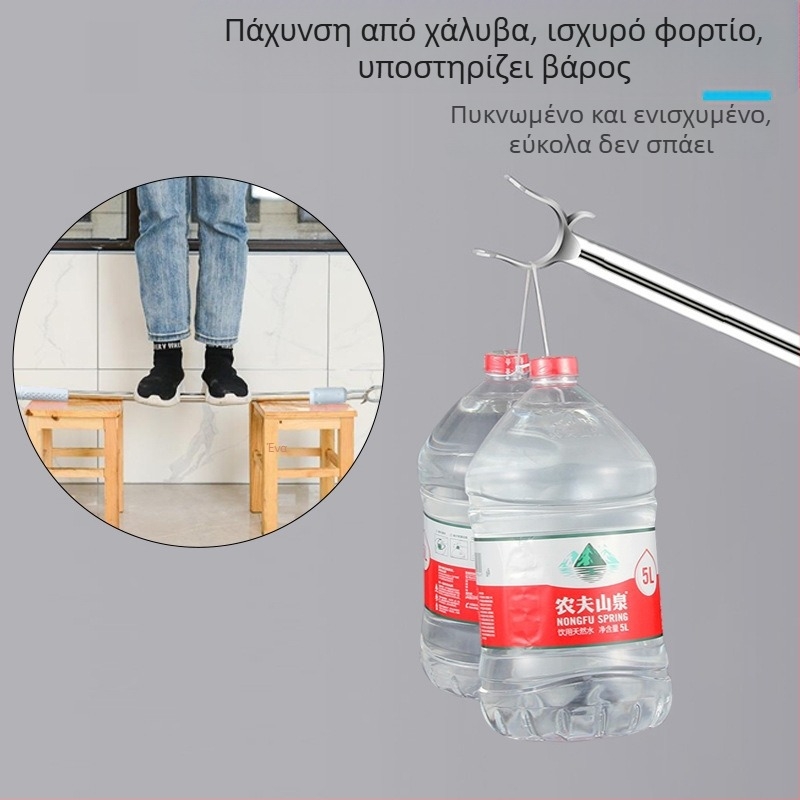 Ανοξείδωτο αναδιπλούμενο πιρούνι για στέγνωμα ρούχων σε μπαλκόνι — μοντέρνο μινιμαλιστικό στυλ