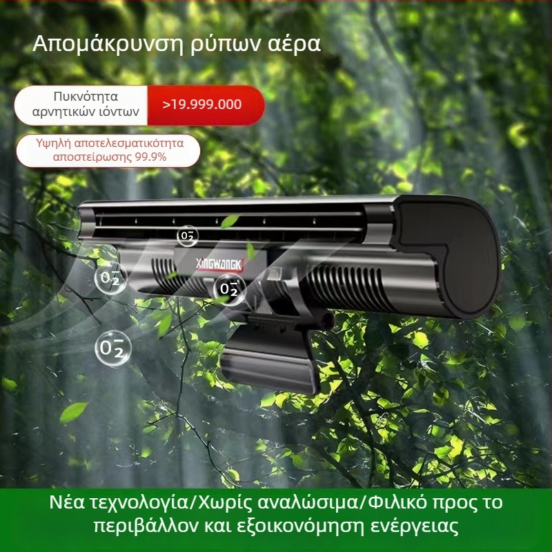 Καθαριστής αέρα με αρνητικά ιόντα – Τροφοδοσία USB, Αθόρυβος 36–45 dB, Επιτραπέζιος σχεδιασμός, Για 21–30 τ.μ., Απομάκρυνση οσμών και αλλεργιογόνων