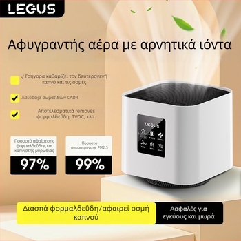 Καθαριστής αέρα με αρνητικά ιόντα και αφαίρεση φορμαλδεΰδης, 50 m3/h, κάλυψη 10 m², συνθετικό φίλτρο, θόρυβος κάτω από 36 dB