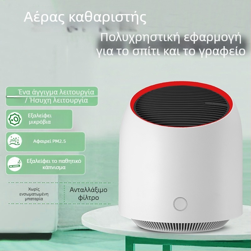 Επιτραπέζιος καθαριστής αέρα – αρνητικά ιόντα, απομάκρυνση οσμών και φορμαλδεΰδης, απομάκρυνση PM2.5, σιωπηλός σχεδιασμός, κάλυψη έως 60 m²