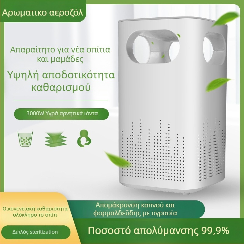 Καθαριστής αέρα οικιακής χρήσης - απομάκρυνση φορμαλδεΰδης, HEPA φιλτράρισμα, θόρυβος κάτω από 36 dB, τροφοδοσία USB, κατάλληλο για 11–20㎡
