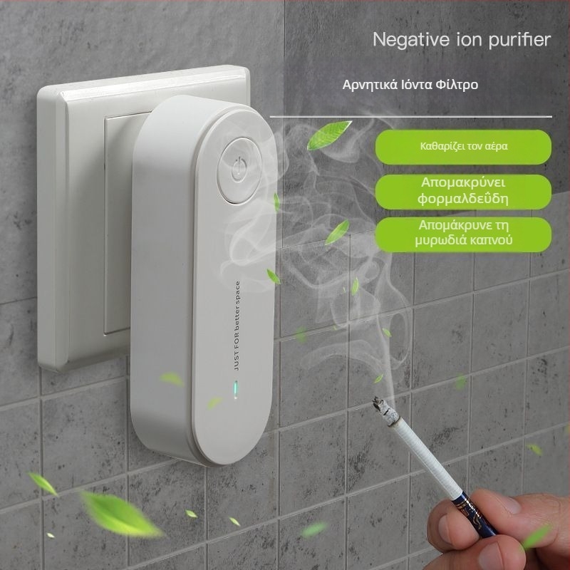 Μίνι καθαριστής αέρα οικιακής χρήσης — αρνητικά ιόντα, αφαίρεση φορμαλδεΰδης, 400 m³/h, κατάλληλο για 61 m²+, θόρυβος >70 dB