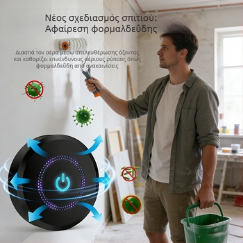 Φορτιζόμενος γεννήτρια όζοντος για ψυγείο, ντουλάπι παπουτσιών και μπάνιο – καθαρισμός αέρα, απομάκρυνση οσμών, εξάλειψη οσμών από κατοικίδια, 50 m3/h, ≤36 dB, έλεγχος αφής