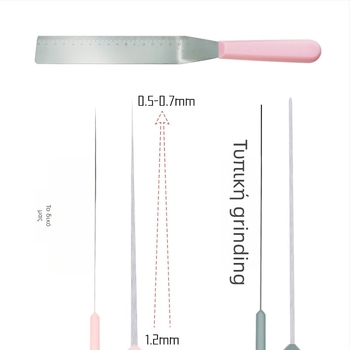 Σπάτουλα διακόσμησης τούρτας με κλίμακα, ορθογώνια γωνία, από ανοξείδωτο ατσάλι