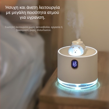 D11 επιτραπέζιος μίνι υγραντήρας αέρα, μοντέλο D11, κατάλληλος για χώρους έως 10 m², δεξαμενή νερού ≤ 0,5 L, 1 έξοδος ομίχλης, χρονοδιακόπτης 2–8 ωρών