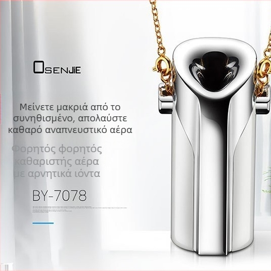 Φορητός καθαριστής αέρα με αρνητικά ιόντα – υγρασία και αποστείρωση, USB τροφοδοσία, ροή αέρα 50 m³/ώρα, θόρυβος κάτω από 36 dB