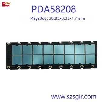 Shuguan PDA σειρά, 16-καναλικός πίνακας φωτοδιόδων, PDA58208, διαμόρφωση 2×8, αισθητήρας πυριτίου φωτοδιόδων