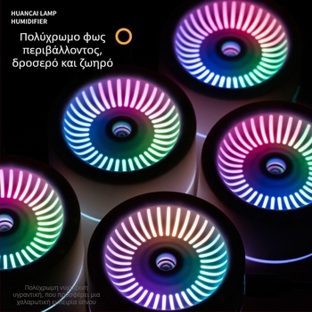 Ασύρματος υγραντήρας με USB φόρτιση, φορητός για γραφείο/επιφάνεια, ήσυχος, αρωματοθεραπεία, δεξαμενή 0,5 L