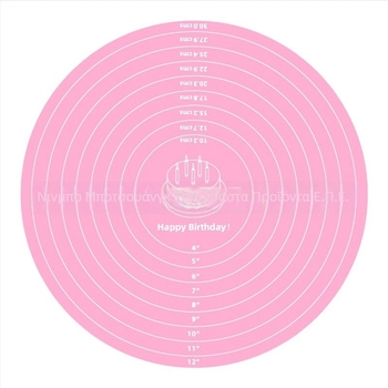 Σιλικόνινη κυκλική επιφάνεια ζύμης και περιστρεφόμενη επιφάνεια διακόσμησης γλυκών — μάρκα simois, σιλικόνη, μοτίβο καρτούν με κλίμακα, δυνατότητα παραμετροποίησης