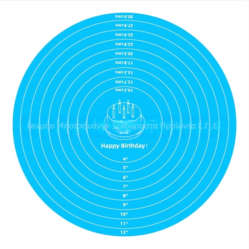 Σιλικόνινη κυκλική επιφάνεια ζύμης και περιστρεφόμενη επιφάνεια διακόσμησης γλυκών — μάρκα simois, σιλικόνη, μοτίβο καρτούν με κλίμακα, δυνατότητα παραμετροποίησης