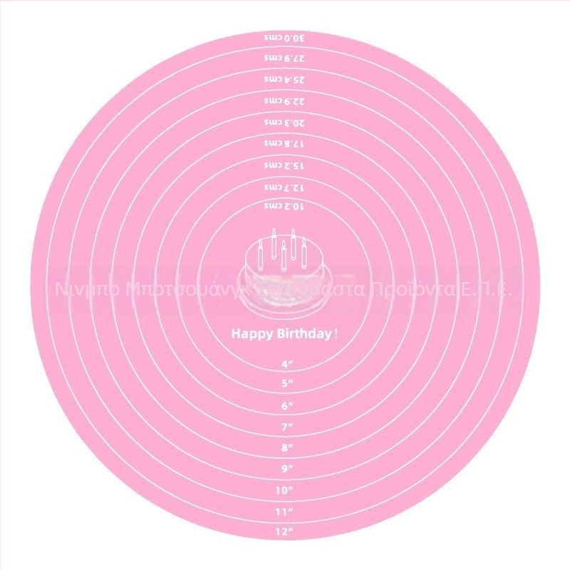 Σιλικόνινη κυκλική επιφάνεια ζύμης και περιστρεφόμενη επιφάνεια διακόσμησης γλυκών — μάρκα simois, σιλικόνη, μοτίβο καρτούν με κλίμακα, δυνατότητα παραμετροποίησης