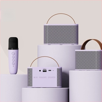 Φορητό ηχείο καραόκε με δύο ηχεία και μικρόφωνο, Bluetooth 5.0, 6W, εύρος συχνοτήτων 100 Hz-20 kHz, SNR 75 dB