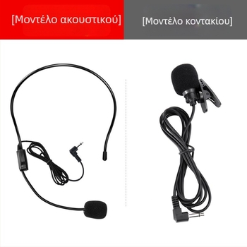 Headset μικρόφωνο, τύπος πυκνωτής, ενσύρματο, κατάλληλο για διδασκαλία σε τάξη (100 Hz–20 kHz; SNR ≥70 dB)