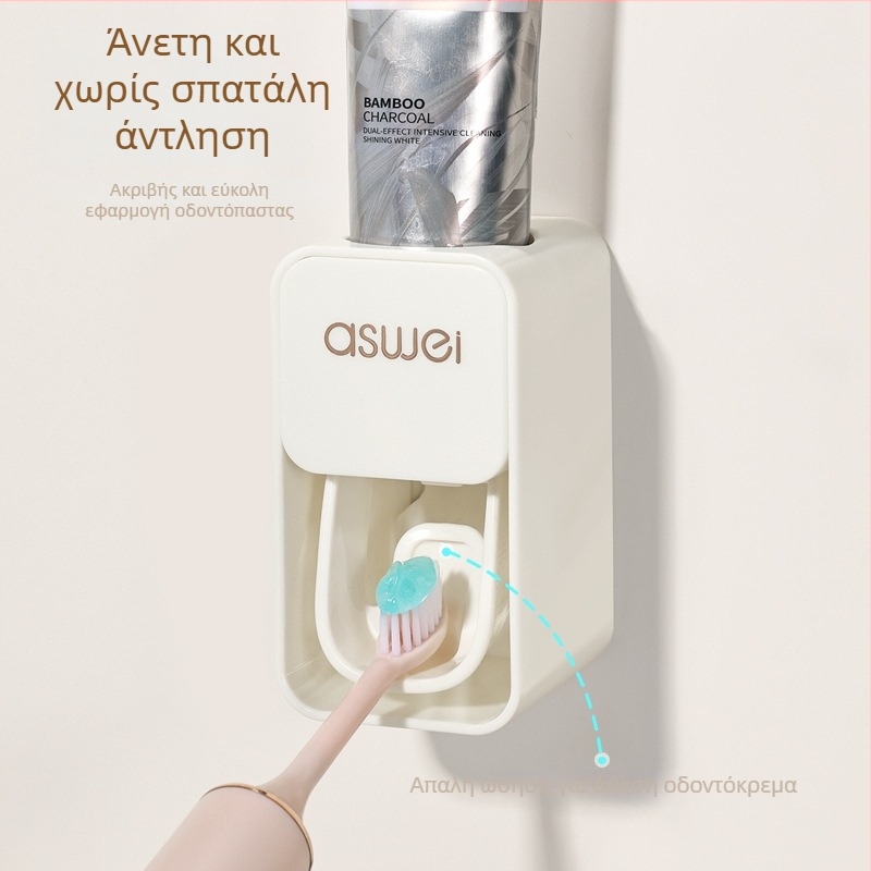 Αυτόματος διανομέας οδοντόκρεμας τοίχου και εξωθήτης για οικιακή χρήση (χωρίς διάτρηση)
