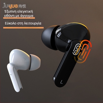 Junyue 113 μογολικός φωνητικός μεταφραστής, διπλά ακουστικά, πολυγλωσσικός μεταφραστής in-ear, διάλογος μετάφραση, Bluetooth, εμβέλεια 10 μ