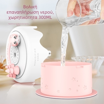 Υγραντήρας USB Panda με Περιβαλλοντικό Φωτισμό, Δεξαμενή 0,5–1 L, 1 Έξοδος Ατμού, 5W, Μοντέλο 328
