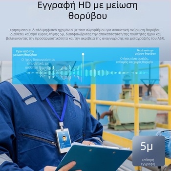 4G έξυπνο διακριτικό με καταγραφή φωνής και Beidou GPS εντοπισμό (Windows, 4G μεταφόρτωση εγγραφής, απόσταση 1,5–4 μ., ABS)