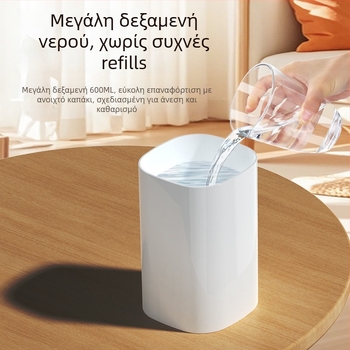 Υγραντήρας αέρα με διπλά ακροφύσια ψεκασμού, μεγάλης ποσότητας ομίχλης, τροφοδοσία USB, δεξαμενή 0,5–1 L, κατάλληλος για 31–40 τ.μ.
