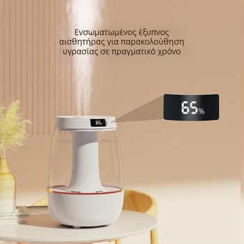 Υγραντήρας αέρα, μοντέλο JH-020H, δύο εξόδοι ομίχλης, δεξαμενή 2.6–4.0 L, κατάλληλος για 21–30 τ.μ., θόρυβος κάτω από 36 dB, χρονοδιακόπτης άνω των 8 ωρών