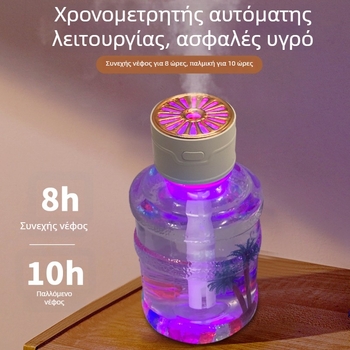 Υγραντήρας και Διαχυτής Αρώματος για Καθαρισμό Αέρα, ήσυχη λειτουργία (εμβέλεια 41–60 m², δεξαμενή 0.5–1 L, έξοδος ομίχλης 1, θόρυβος 36–45 dB, USB τροφοδοσία)