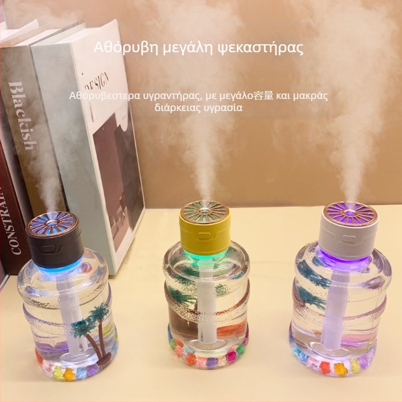 Υγραντήρας και Διαχυτής Αρώματος για Καθαρισμό Αέρα, ήσυχη λειτουργία (εμβέλεια 41–60 m², δεξαμενή 0.5–1 L, έξοδος ομίχλης 1, θόρυβος 36–45 dB, USB τροφοδοσία)