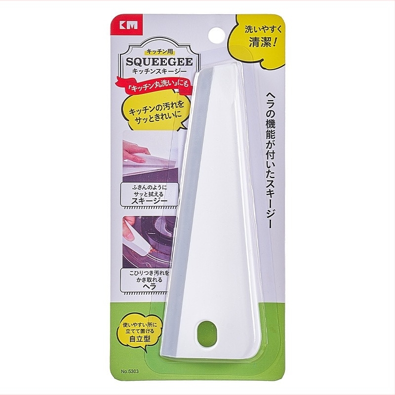 KM χειροκίνητος διπλής όψεως καθαριστής γυαλιού για καθρέφτες μπάνιου και πάγκους, υλικό PP/TE