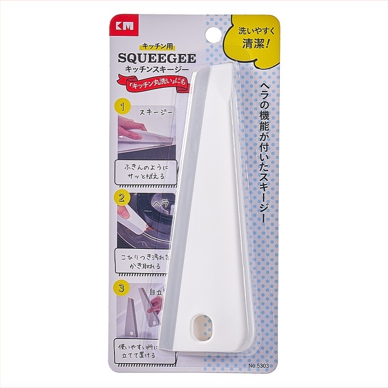 KM χειροκίνητος διπλής όψεως καθαριστής γυαλιού για καθρέφτες μπάνιου και πάγκους, υλικό PP/TE