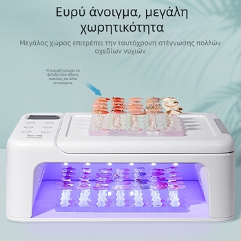 Cachitodo 19Z Λάμπα Φωτοθεραπείας για Μανικιούρ – Πολυλειτουργική Λάμπα Στέγνωσης Gel για δύο χέρια, OEM