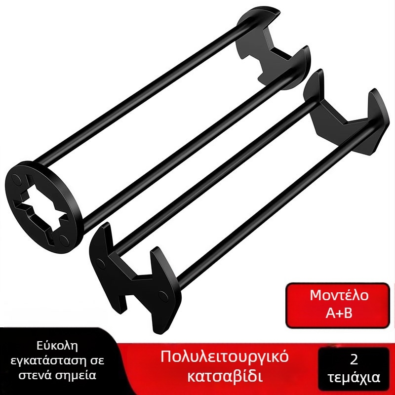 Πολυλειτουργικό κλειδί νεροχύτη — Πέντε σε ένα για εγκατάσταση και επισκευή βρύσης μπάνιου — Ατσάλι, φινίρισμα βαφής με ψεκασμό