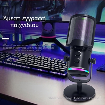 Επαγγελματικό πυκνωτικό μικρόφωνο για ζωντανή μετάδοση παιχνιδιών (Μάρκα: AUDIMATRIX; Τροφοδοσία: 5V; Μπαταρία: Χωρίς μπαταρία; Απόκριση συχνότητας: 100Hz-20kHz)