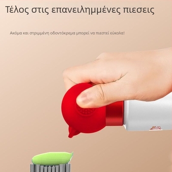 Κενό πιεστήρας οδοντόκρεμας για μπάνιο, συμβατός με όλα τα ακροφύσια οδοντόκρεμας, καθαριστικό προσώπου, χειροκίνητο αποσπώμενο καθάρισμα