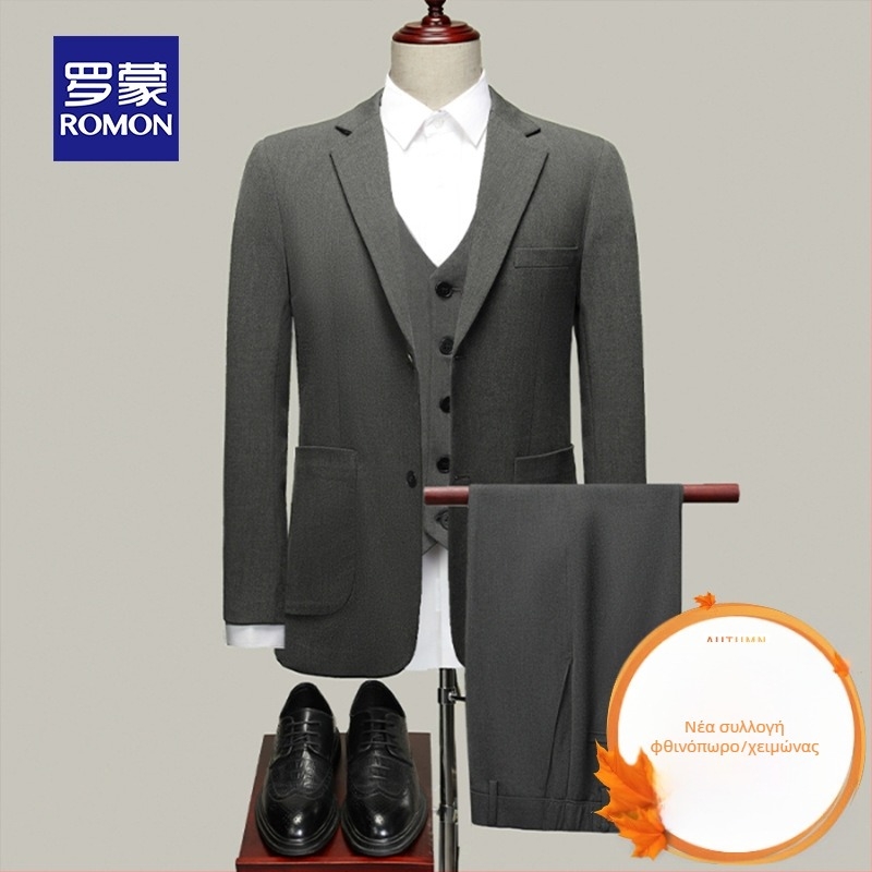 Romon ανδρικό casual σακάκι, Stand collar, μονόμπροστο, χαλαρή γραμμή, λεπτό ύφασμα, κύριο ύφασμα: λινό