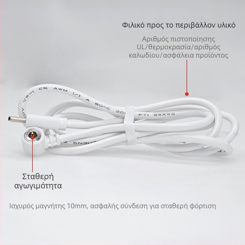 Καλώδιο μαγνητικής φόρτισης Type-C με pogo-pin για συσκευές ομορφιάς — μαγνητικός πυρήνας N52, σετ με αρσενικά και θηλυκά άκρα